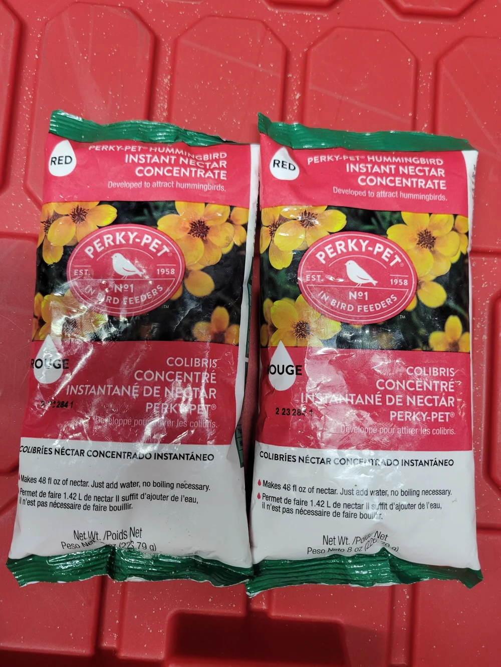 Perky-Pet Instant Red Hummingbird Nectar Powder Concentrate 2 lbs - 2 Pack